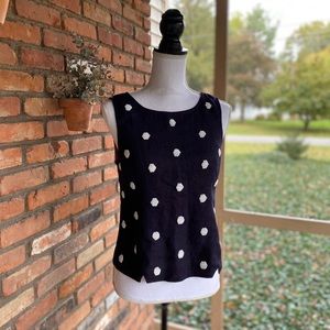 Odille Linen Beaded Polka Dot Tank